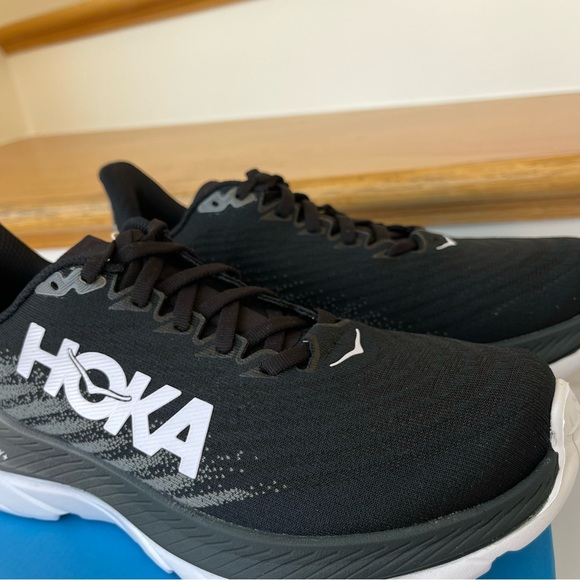 NWT Hoka Mach 5 Running Shoes in black / white / castlerock , Hoka One One - Picture 12 of 14